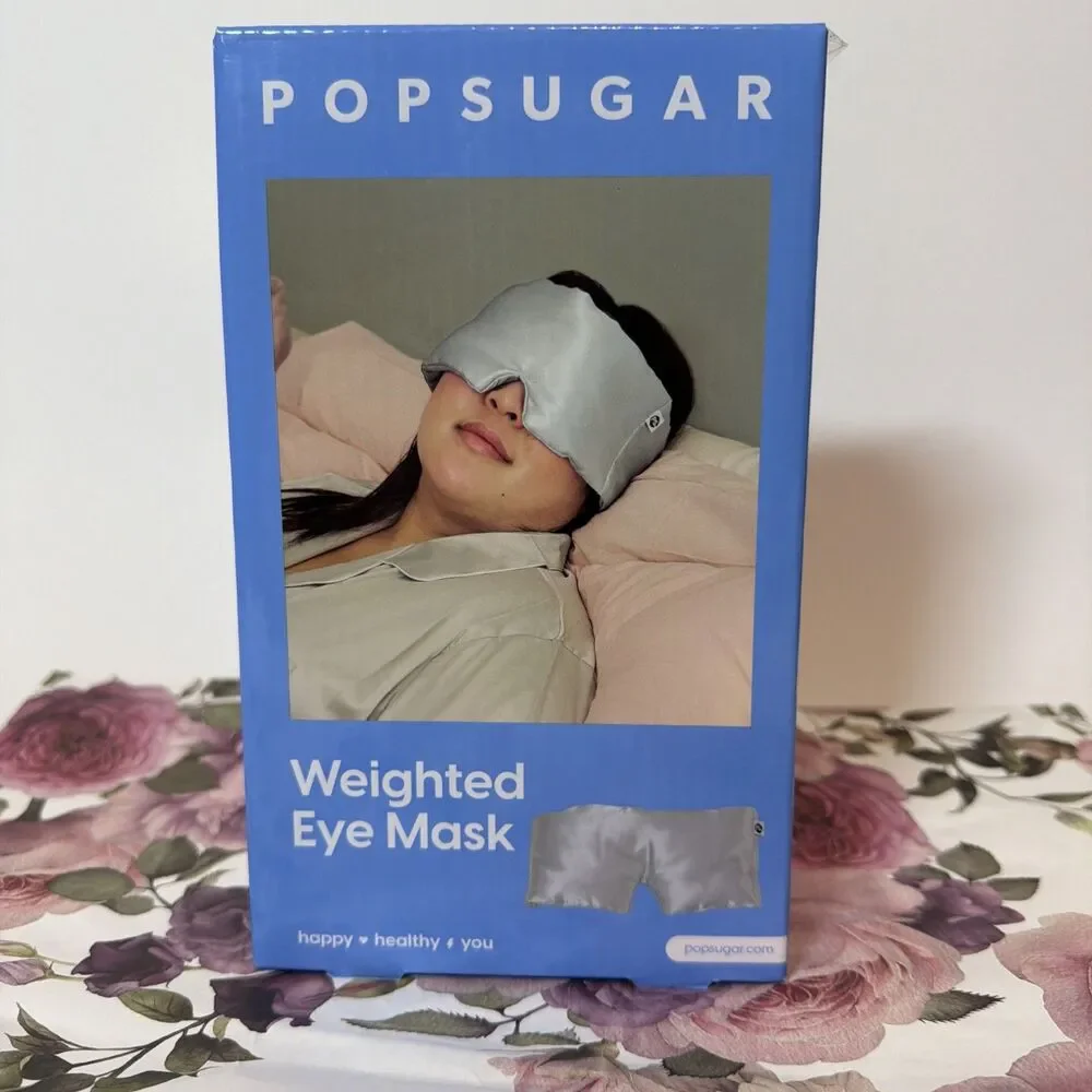 😴 POPSUGAR Weighted Sleep Mask Silk w/ Lavender & Mint New